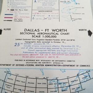 Dallas Fort Worth sectional aeronautical chart 1981